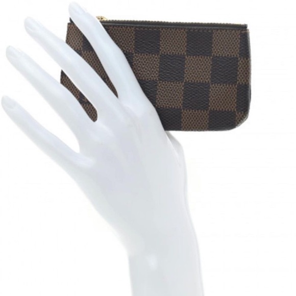 Louis Vuitton Pochette Cles Damier Ebene Canvas Coin Purse Excellent Condition - Picture 2 of 15